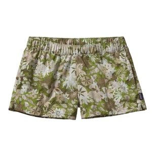 (S) Patagonia Barely Baggies Green 2.5” Nylon Low Rise Shorts Small